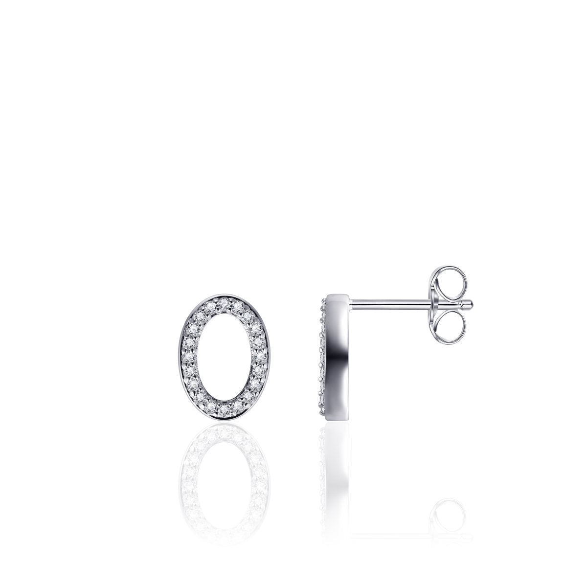 Gisser Oorringen Zilver Gerhodineerd – E1009