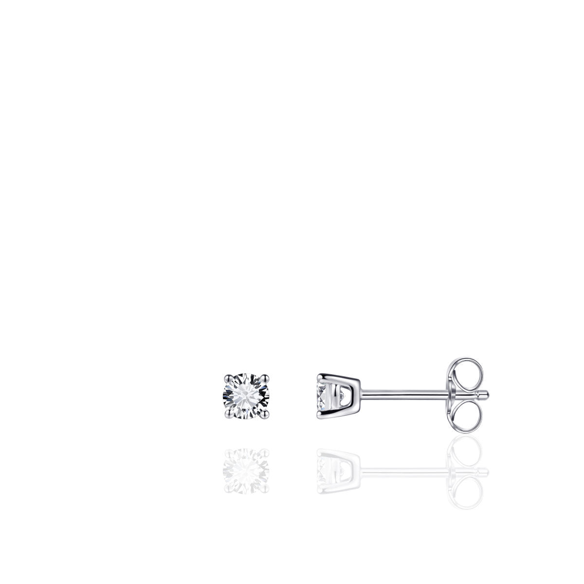 Gisser Oorringen Zilver Gerhodineerd Zirkonia Wit – E1021/4