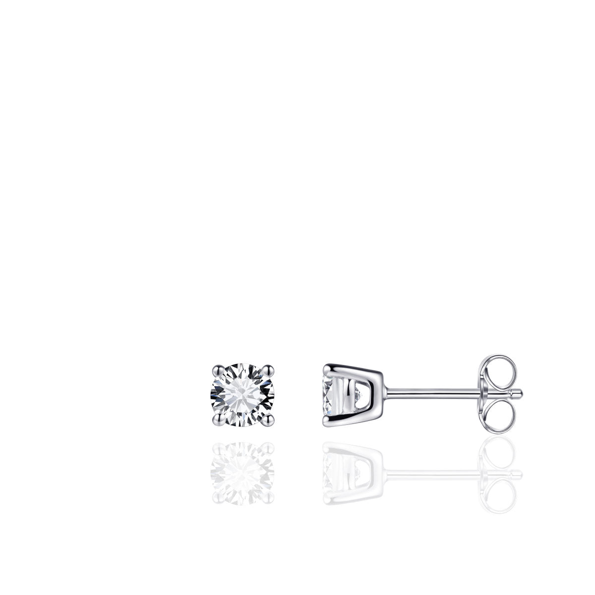 Gisser Oorringen Zilver Gerhodineerd Zirkonia Wit – E1021/5