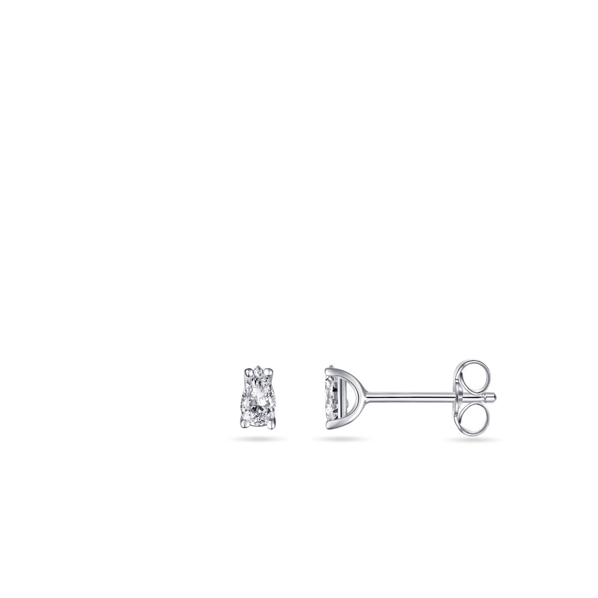 Gisser Oorringen Zilver Gerhodineerd Zirkonia Wit – E1044