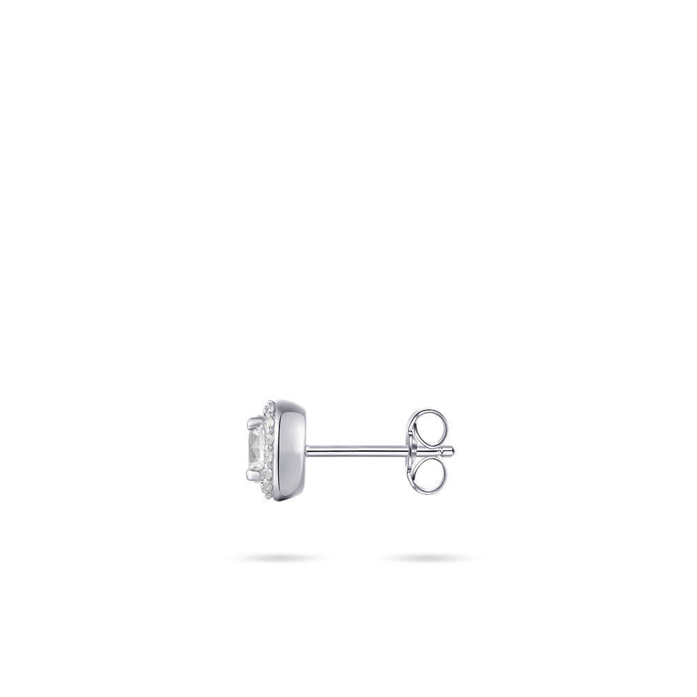 Gisser Oorringen Zilver Gerhodineerd Zirkonia Wit – E1052 – foto 2