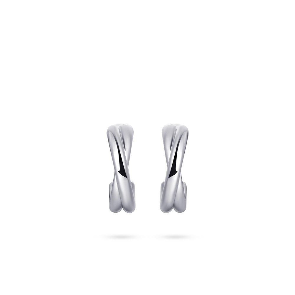 Gisser Oorringen Zilver Gerhodineerd – E1059
