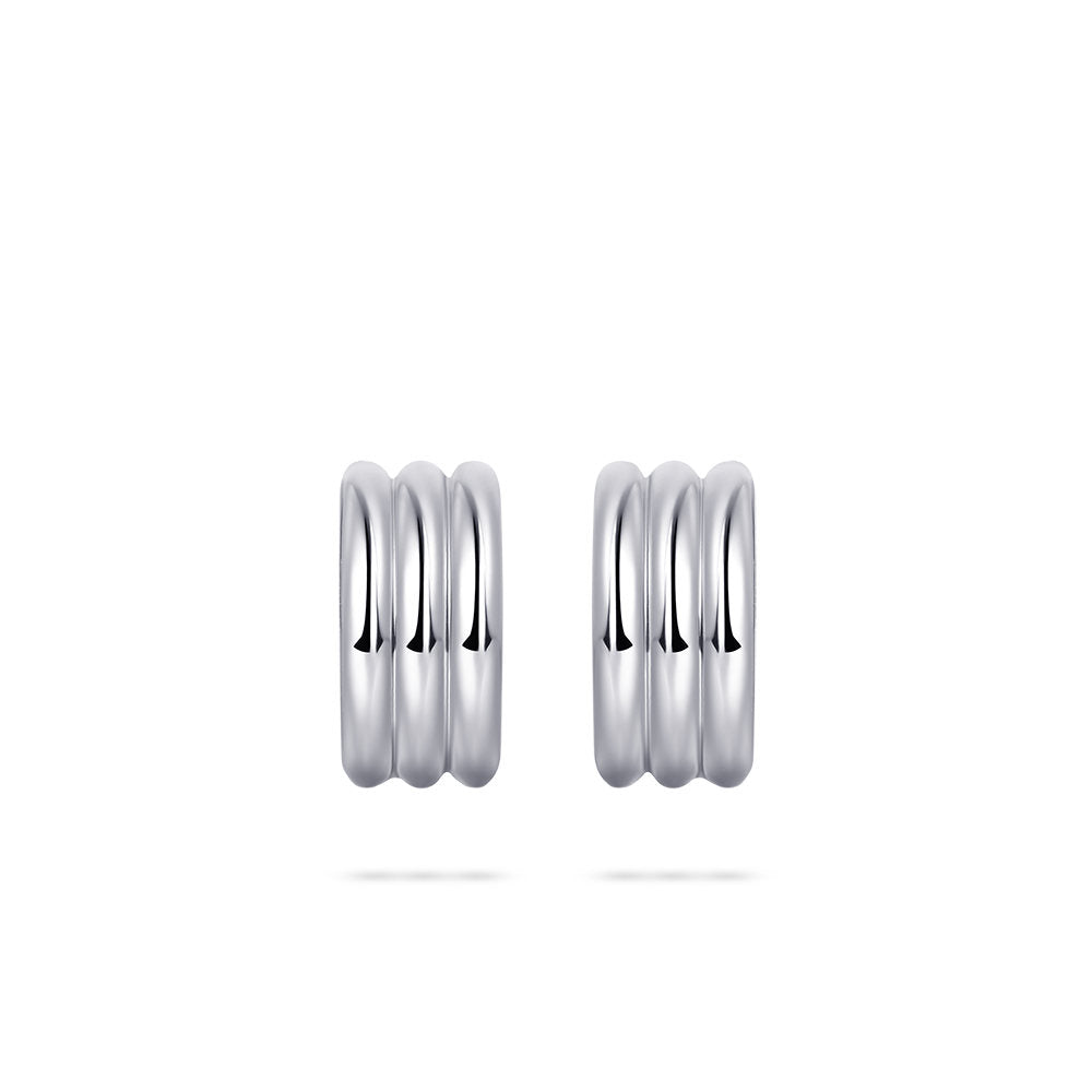 Gisser Oorringen Zilver Gerhodineerd – E1063