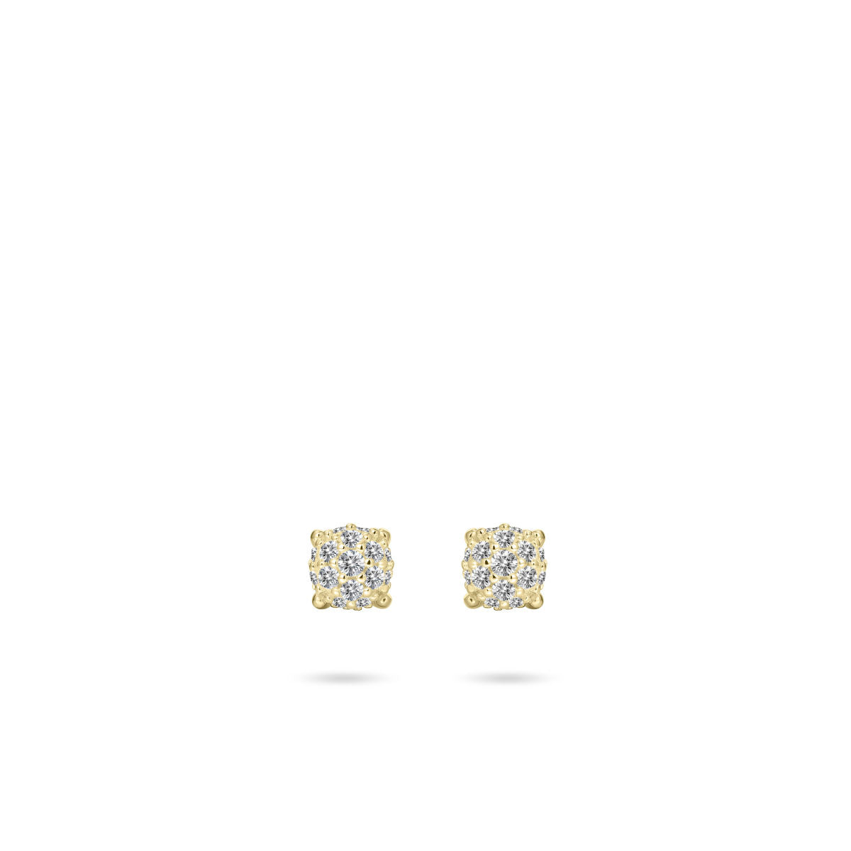 Gisser Oorringen Zilver Geel Verguld Zirkonia Wit – E1077Y