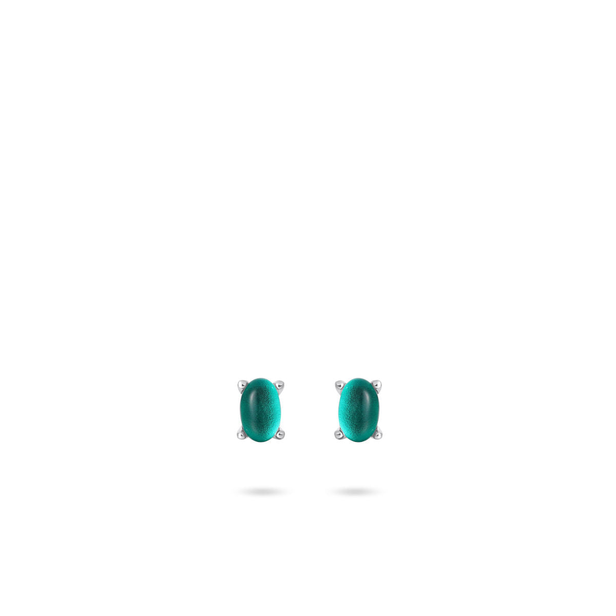 Gisser Oorringen Zilver Gerhodineerd Zirkonia Groen – E1079P