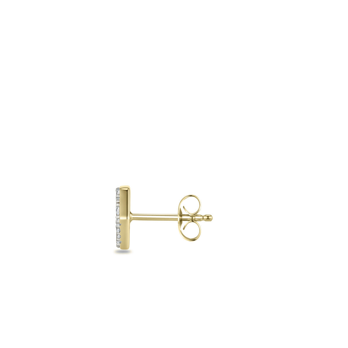 Gisser Oorbellen Zilver Verguld Bicolor Zirkonia Wit – E1089Y – foto 2