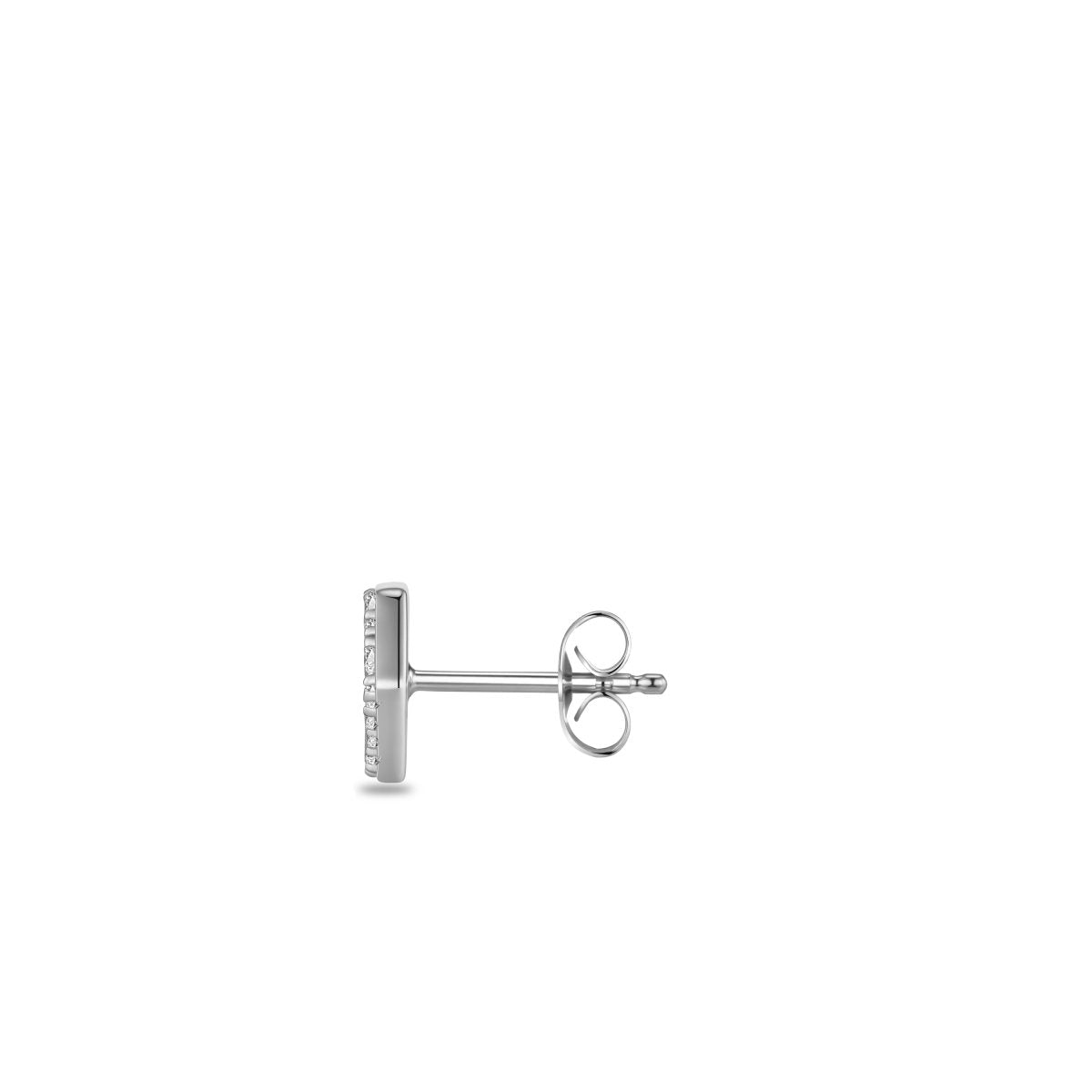 Gisser Oorringen Zilver Gerhodineerd Zirkonia Wit – E1089 – foto 2