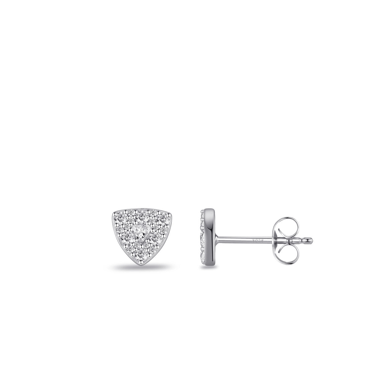 Gisser Oorringen Zilver Gerhodineerd Zirkonia Wit – E1090 – foto 3