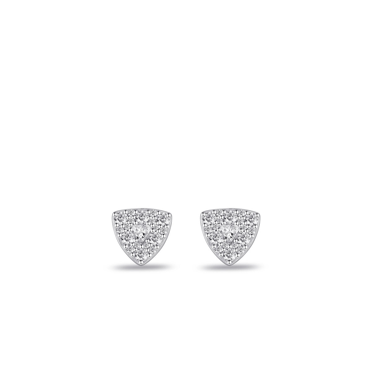 Gisser Oorringen Zilver Gerhodineerd Zirkonia Wit – E1090