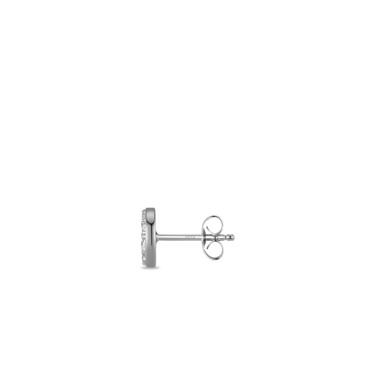 Gisser Oorringen Zilver Gerhodineerd Zirkonia Wit – E1091 – foto 2