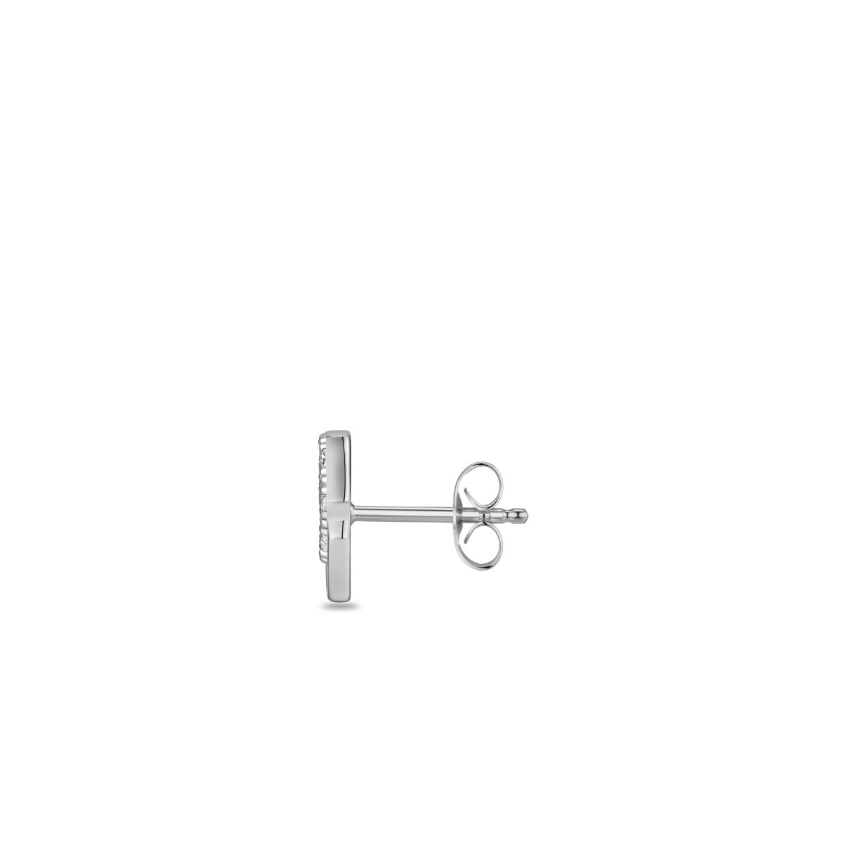 Gisser Oorringen Zilver Gerhodineerd Zirkonia Wit – E1092 – foto 2