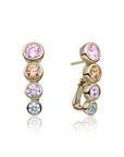Sparkling Jewels Oorbellen | Tube Push Back Sparkling Jewels Oorbellen Gold - Multi CZ EAG36-MULTI - PansiteNederland.nl