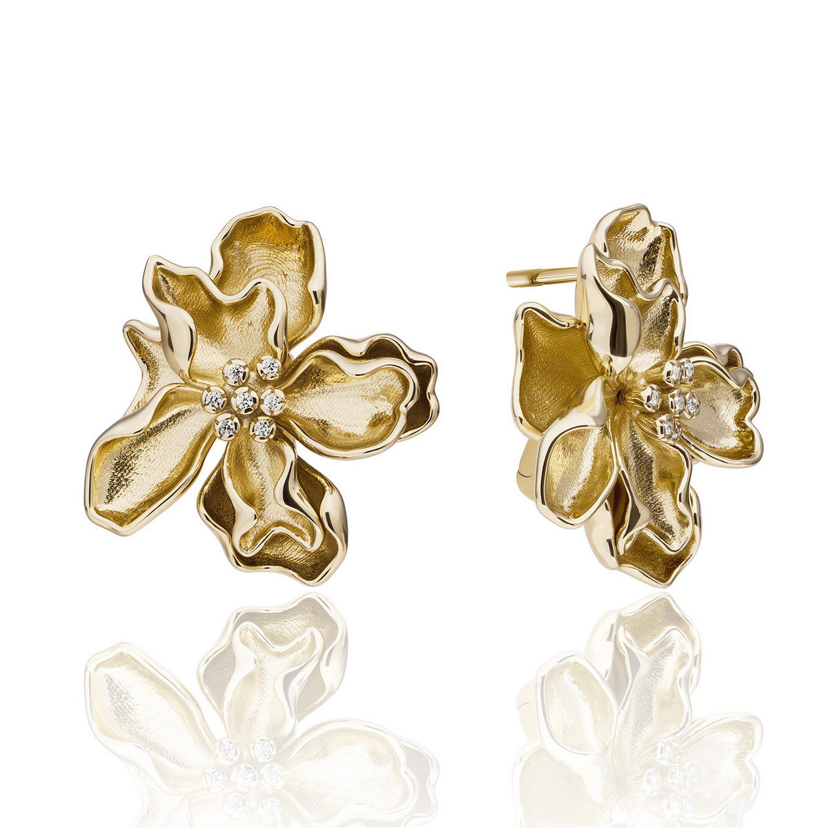 Sparkling Jewels Oorbellen Zirkonia EAG46 Goudkleurig