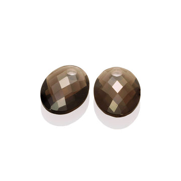 Sparkling Jewels - Oorstenen: Medium Oval - Smoky Quartz - EAGEM23-MO, exclusief en kwalitatief hoogwaardig. Ontdek nu!