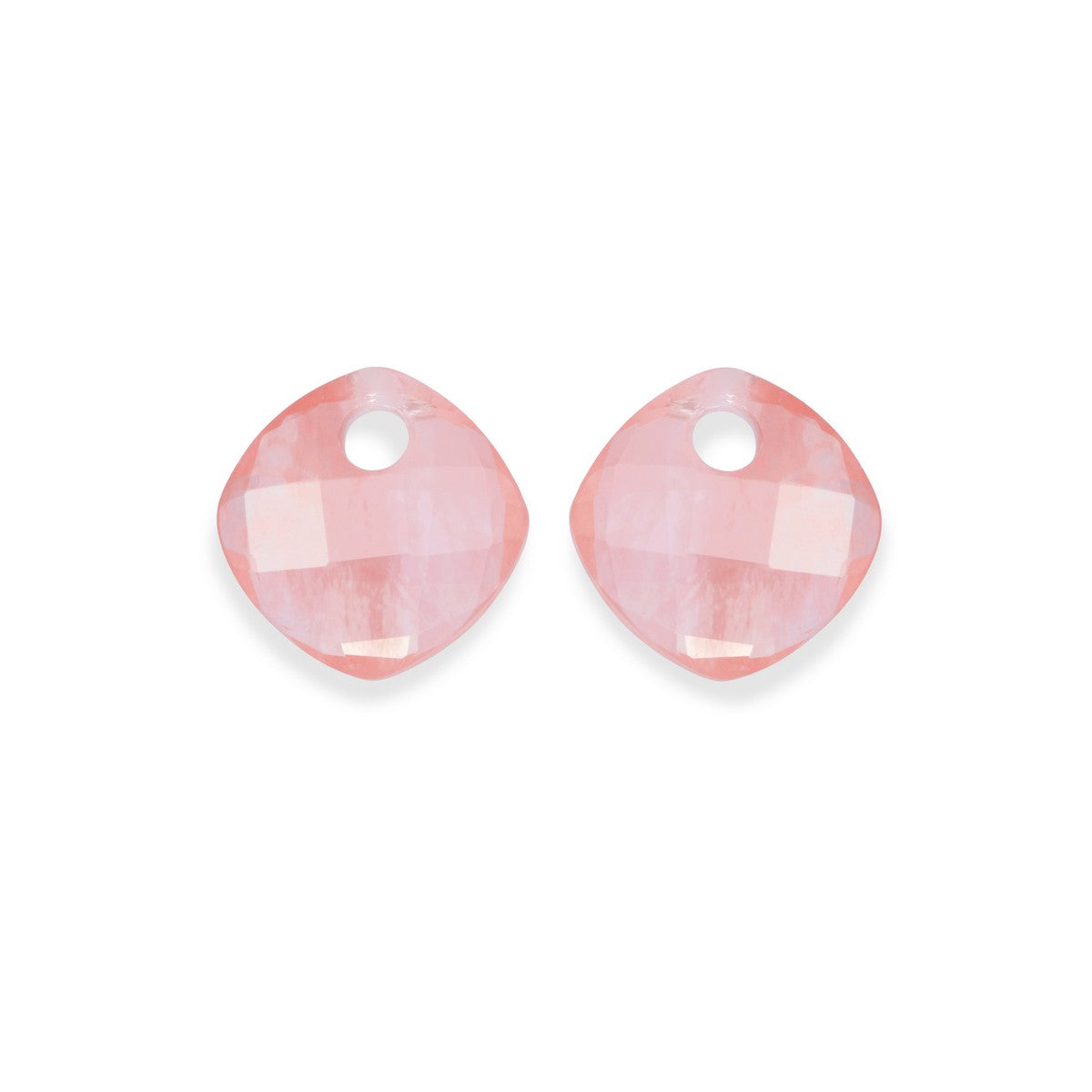 Sparkling Jewels Oorstenen | Cushion Cut - Cherry Quartz EAGEM25-CC - PansiteNederland.nl