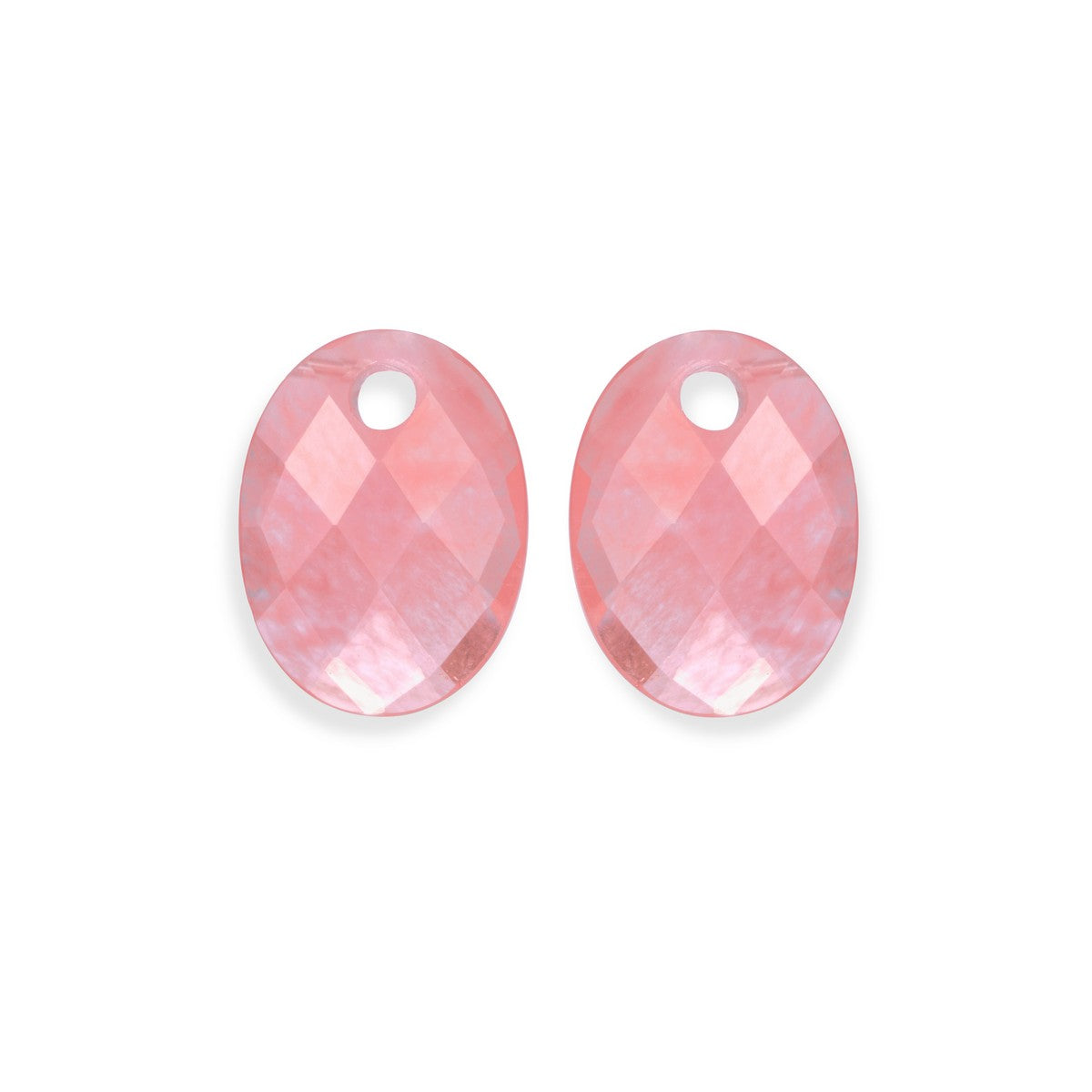 Sparkling Jewels Oorstenen | Medium Oval - Cherry Quartz EAGEM25-MO - PansiteNederland.nl