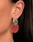 Sparkling Jewels Oorstenen | Large Oval - Cherry Quartz EAGEM25-RO - PansiteNederland.nl