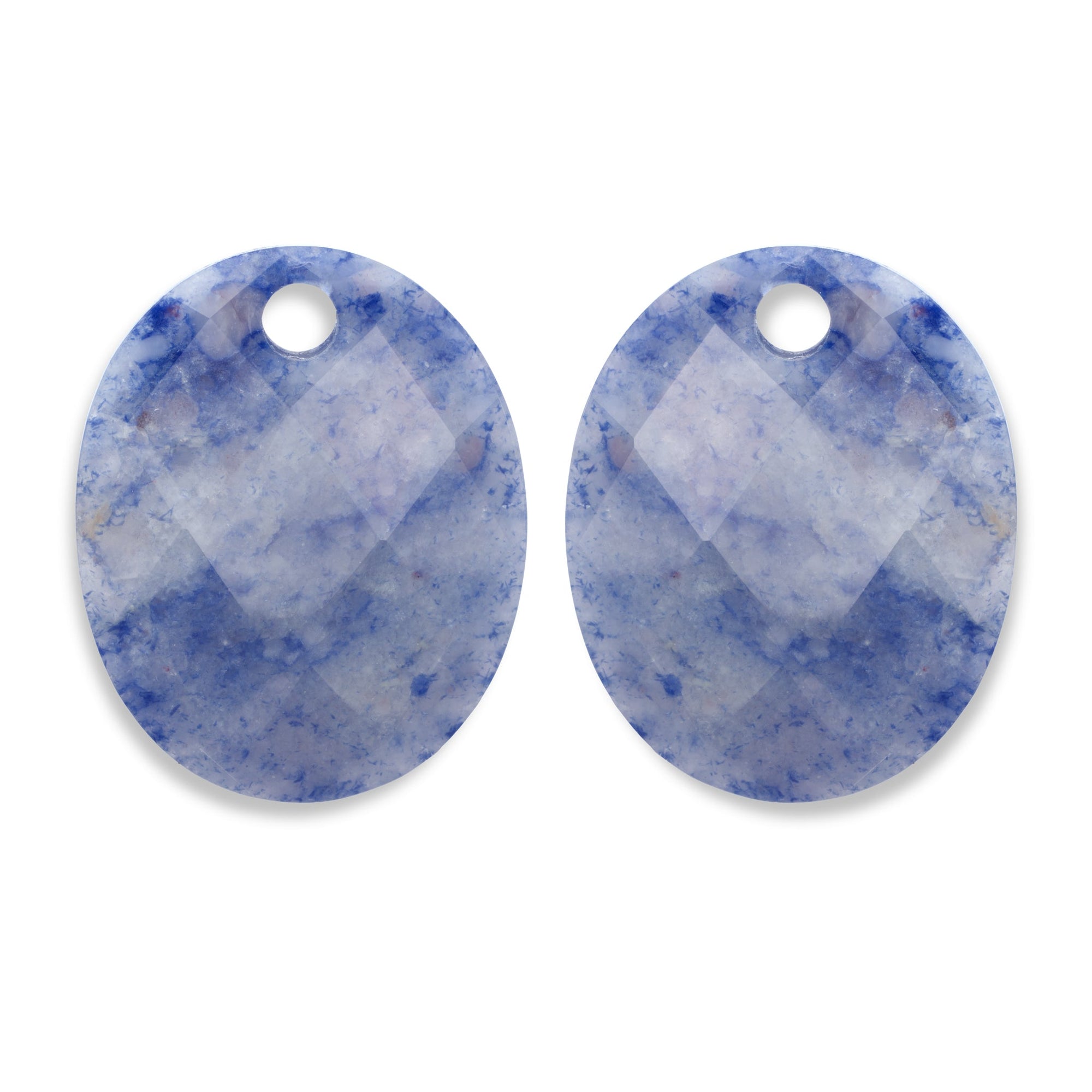 Sparkling Jewels Oorstenen Large Oval Blue Aventurine EAGEM37-RO - PansiteNederland.nl