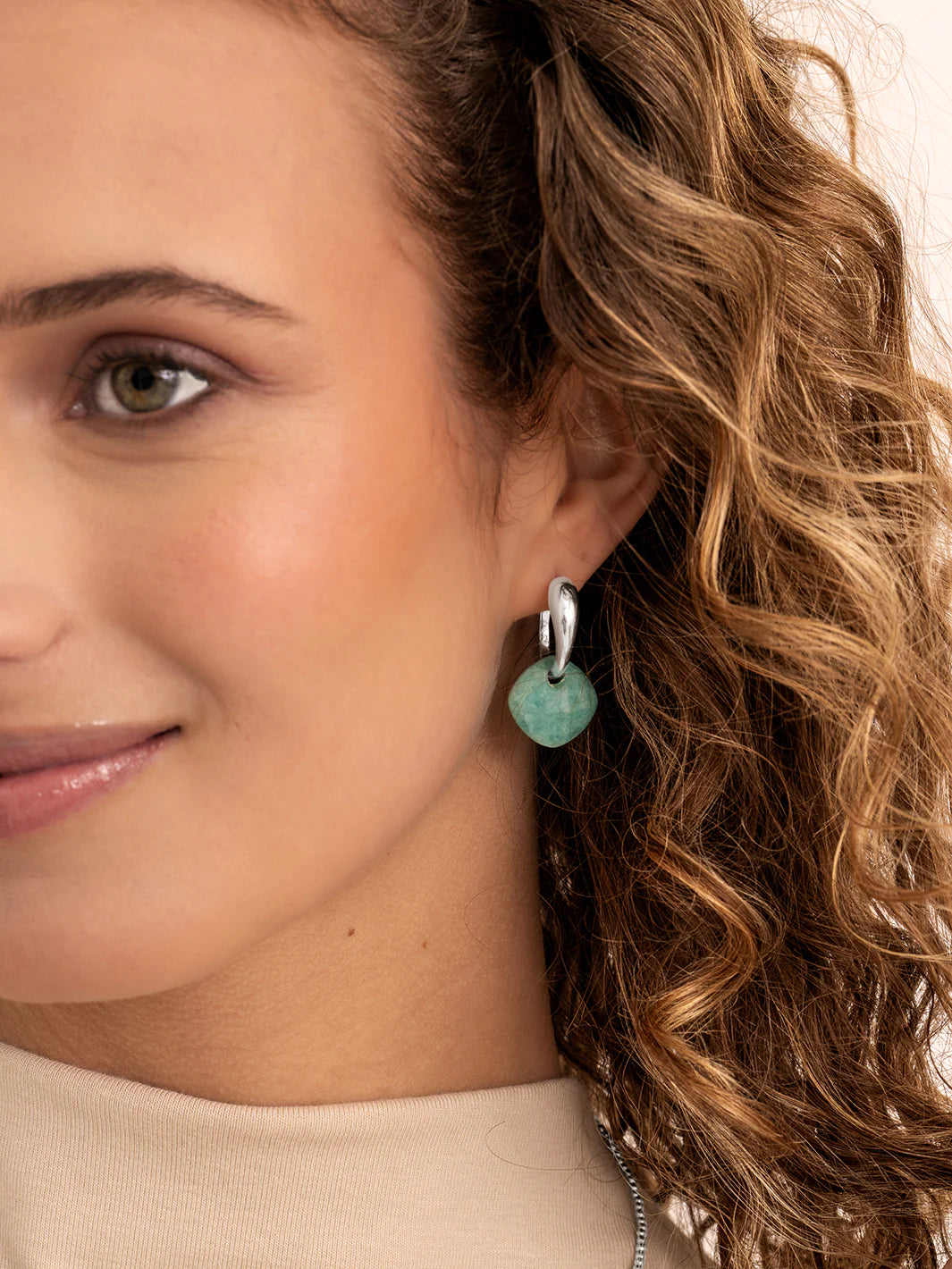 Sparkling Jewels Oorstenen Rich Groene Amazoniet EAGEM57-CC