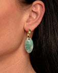 Sparkling Jewels Oorstenen | Leaf - Rich Green Amazonite EAGEM57-FCLF-S - PansiteNederland.nl