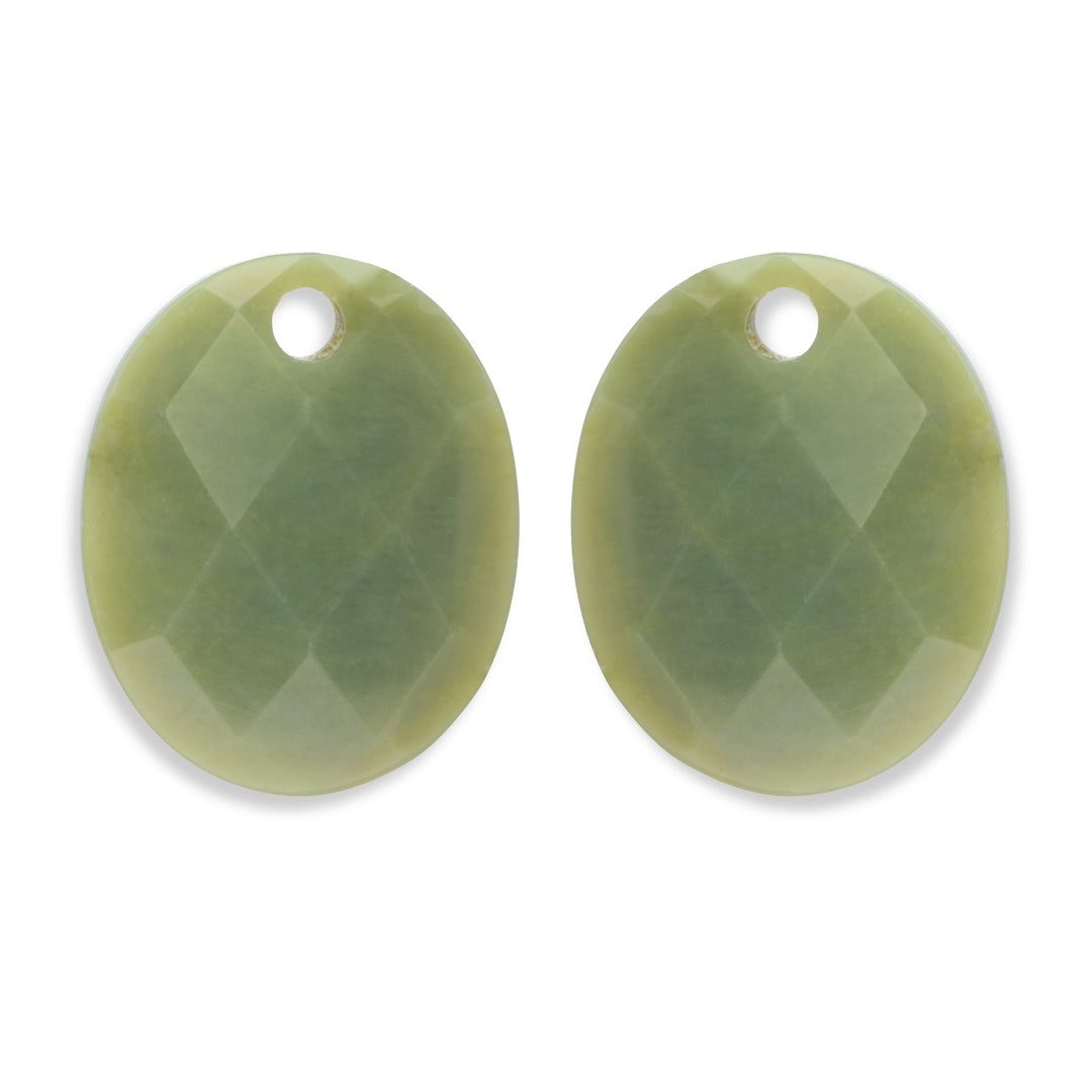 Sparkling Jewels Oorstenen Large Oval Southern Jade EAGEM61-RO - PansiteNederland.nl