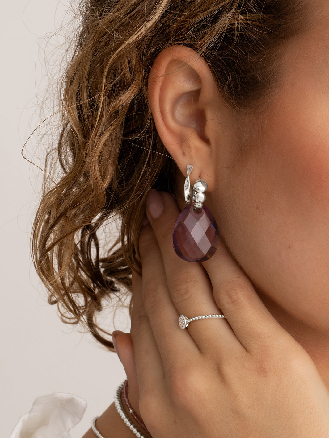 Sparkling Jewels Oorbellen EAS28 Zilverkleurig