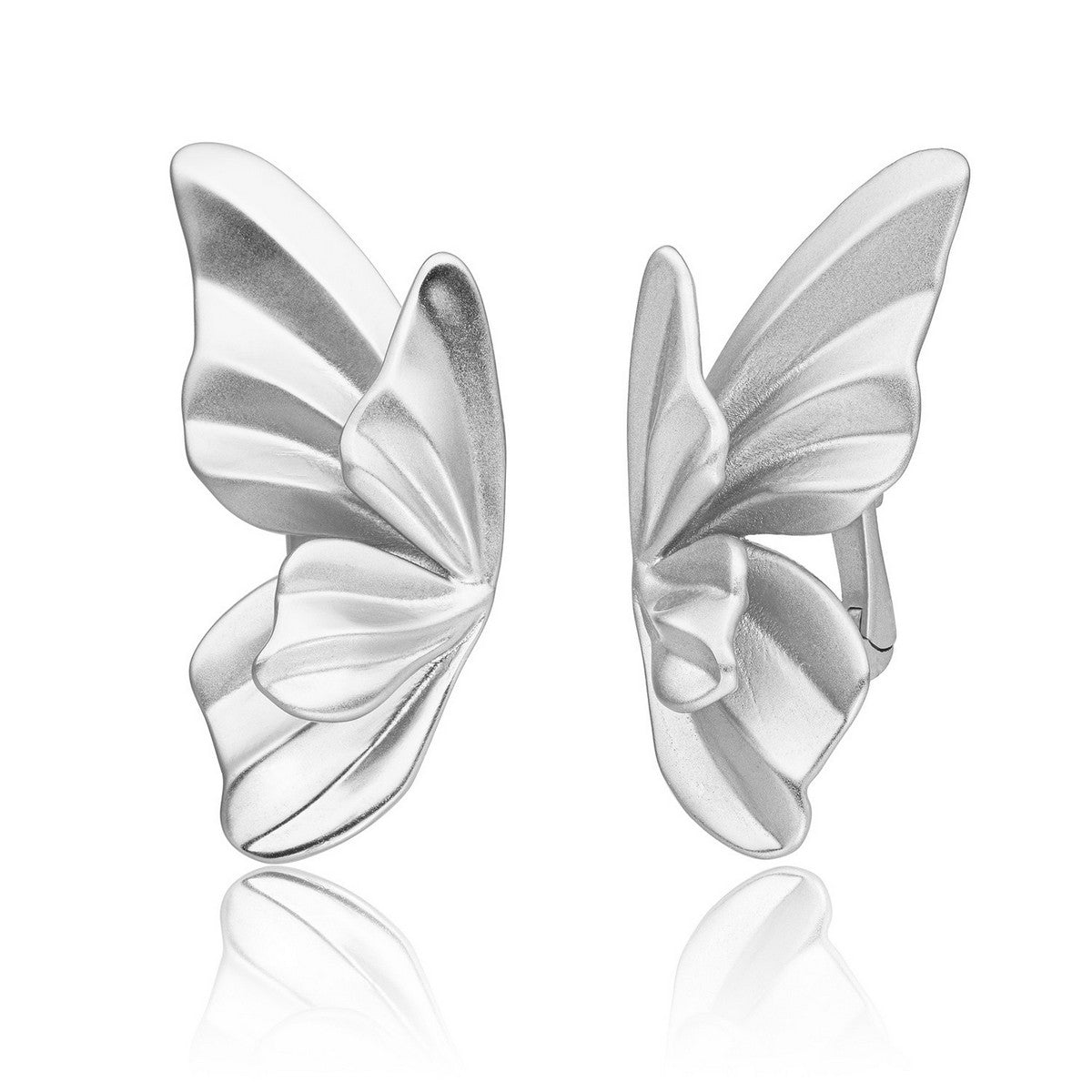 Sparkling Jewels Oorbellen Butterfly Push Back EAS47 Zilverkleurig