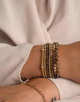 Sparkling Jewels armband Smoky Quartz Bold Mix - Silver BLK01S-G23 - PansiteNederland.nl
