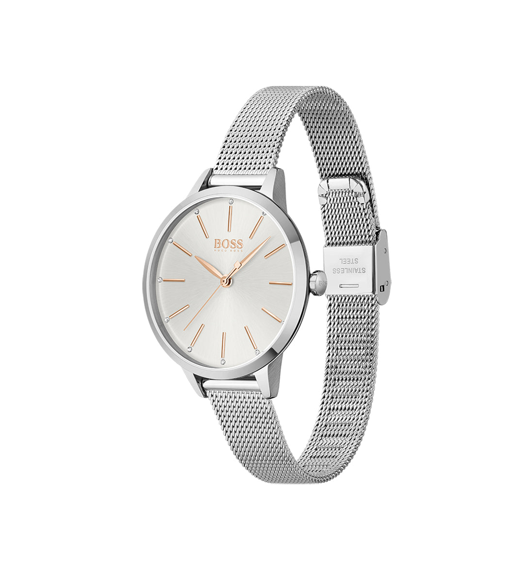 Hugo Boss Dames Horloge HB1502611 38 mm Zilverkleurig