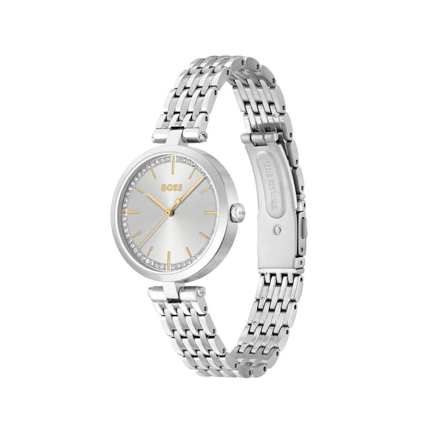 Hugo Boss Dames Horloge HB1502704 32 mm Zilverkleurig