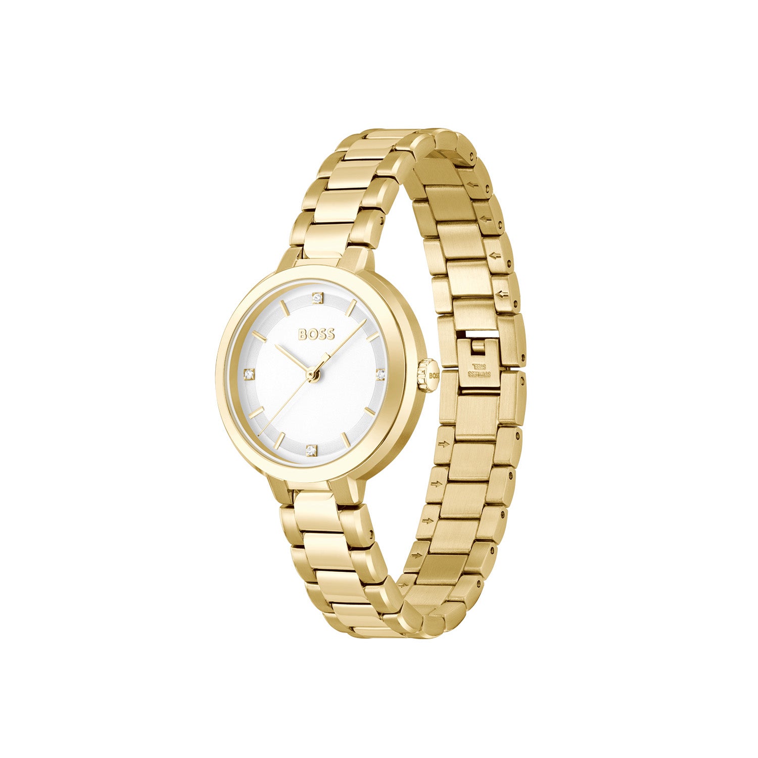Hugo Boss Dames Horloge HB1502758 34 mm Goudkleurig