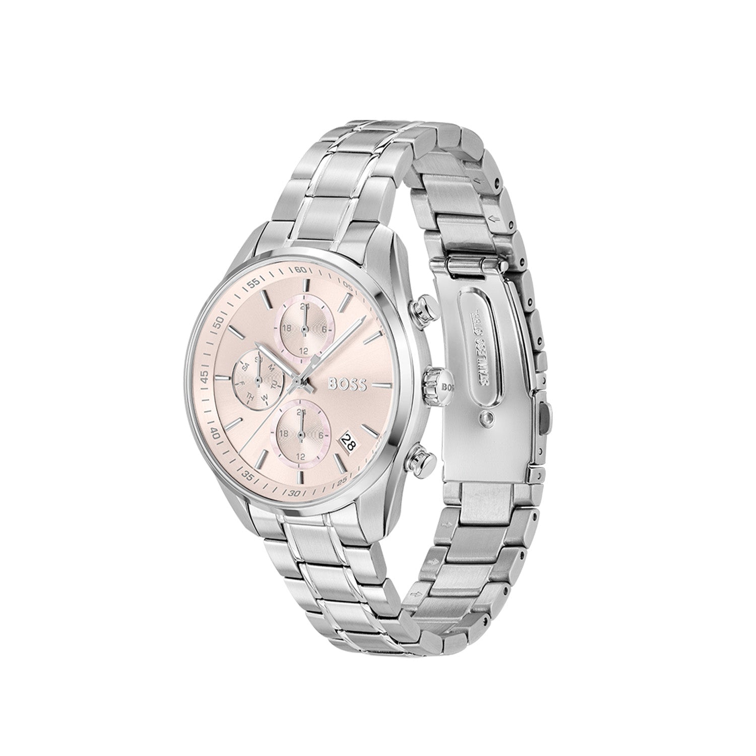 Hugo Boss Dames Horloge HB1502765 38 mm Zilverkleurig