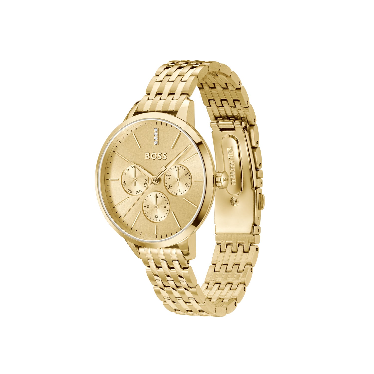 Hugo Boss Dames Horloge HB1502782 38 mm Goudkleurig