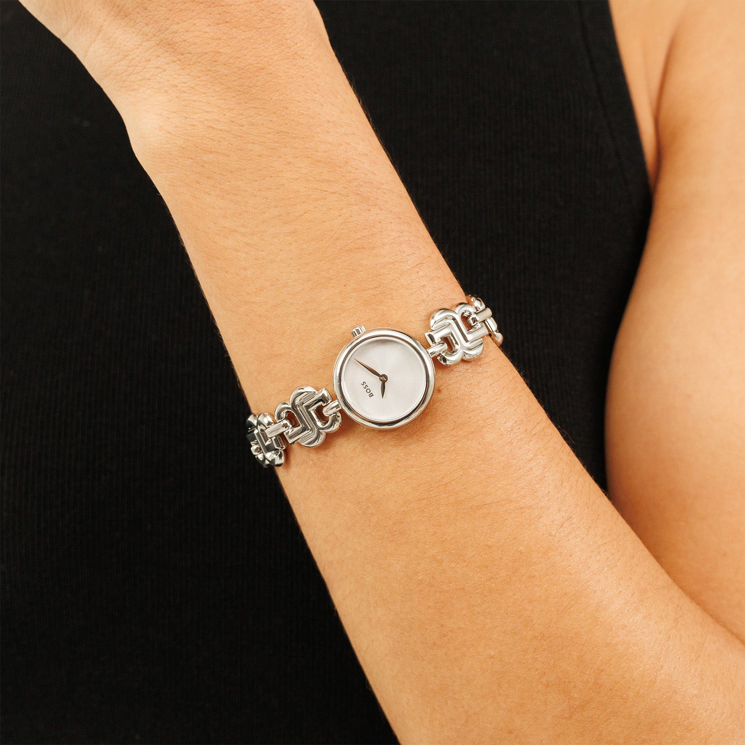 Hugo Boss Dames Horloge HB1502793 23 mm Zilverkleurig