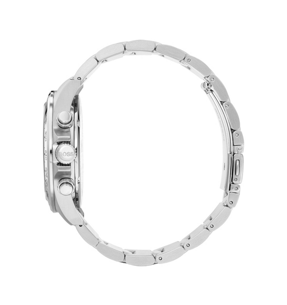 Hugo Boss HB1513755 HERO Horloge  Staal Zilverkleurig Ø 43 mm zijaanzicht
