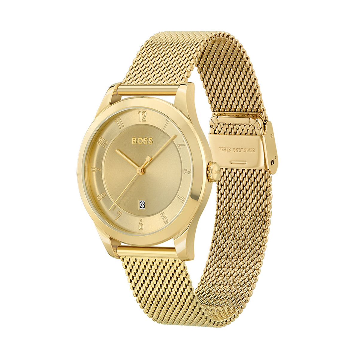 Hugo Boss Heren Horloge HB1513982 41 mm Goudkleurig