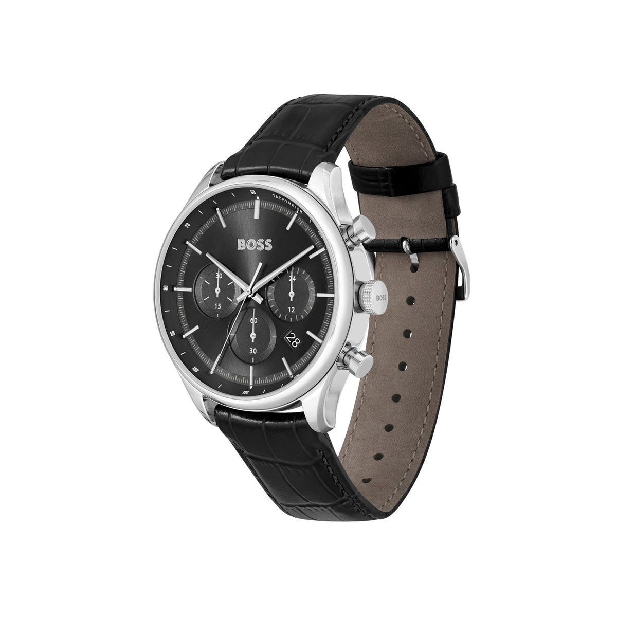 Hugo Boss Heren Horloge HB1514049 45 mm Zilverkleurig