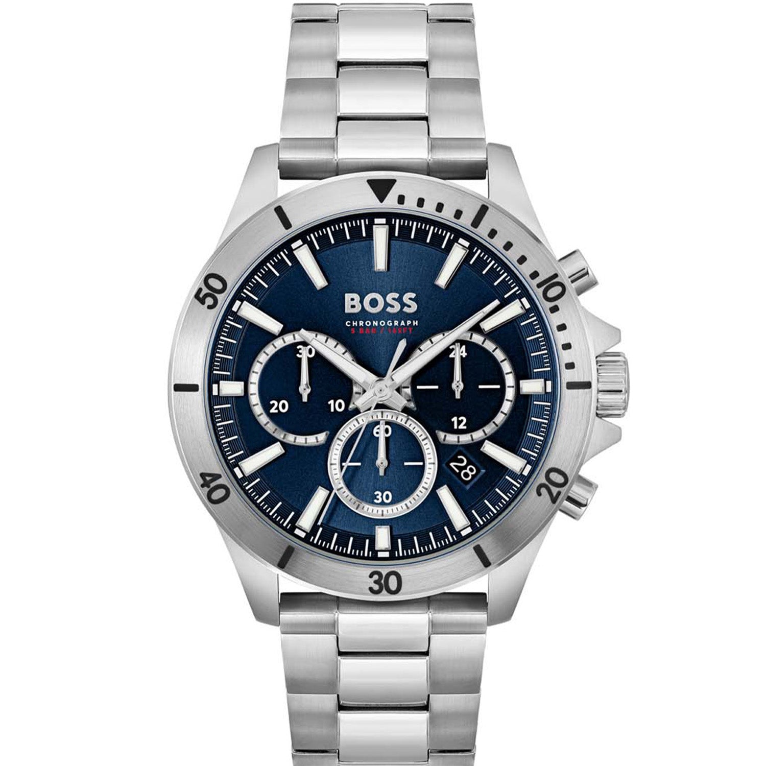 Hugo Boss Heren Horloge HB1514069 44 mm Zilverkleurig