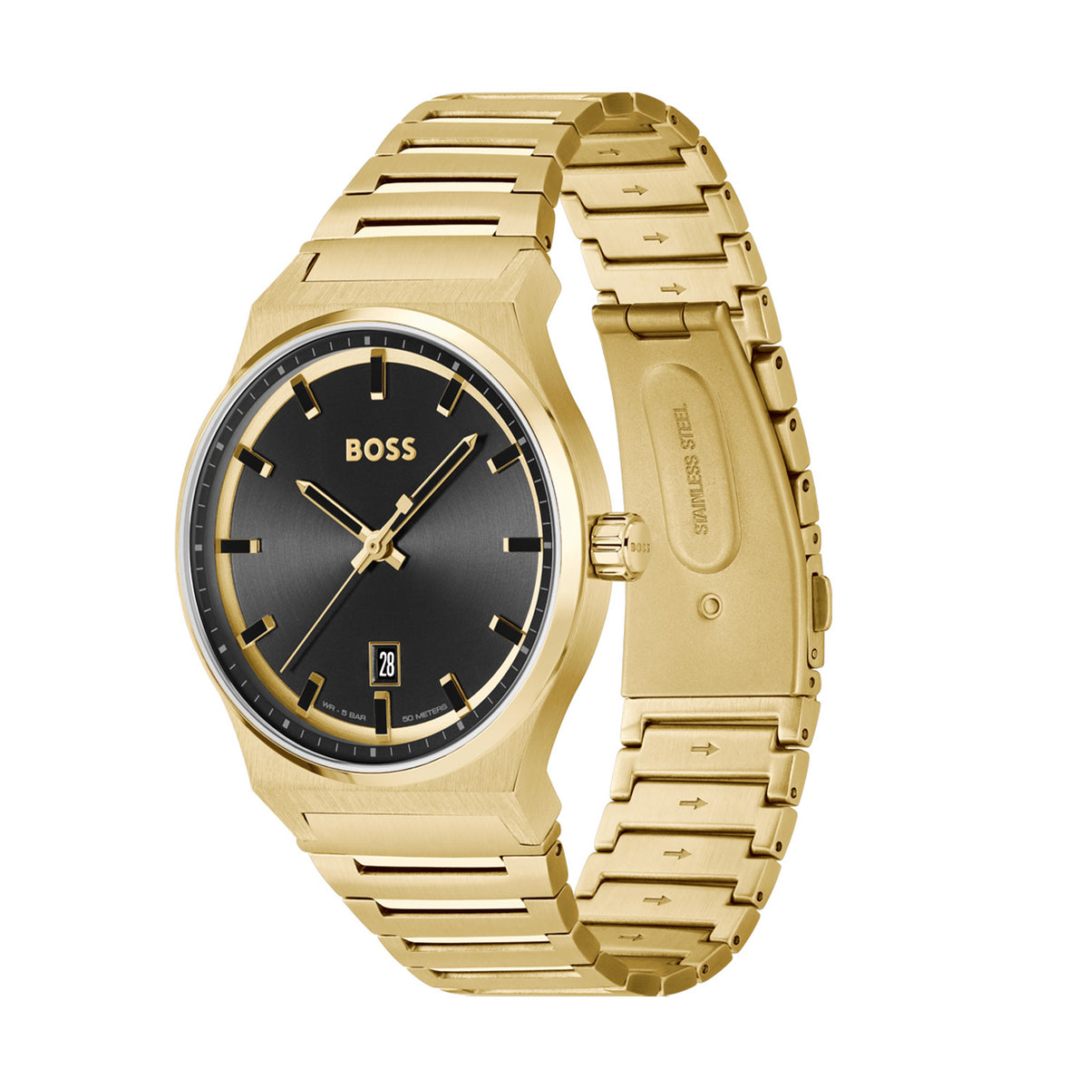 Hugo Boss Heren Horloge HB1514077 41 mm Goudkleurig
