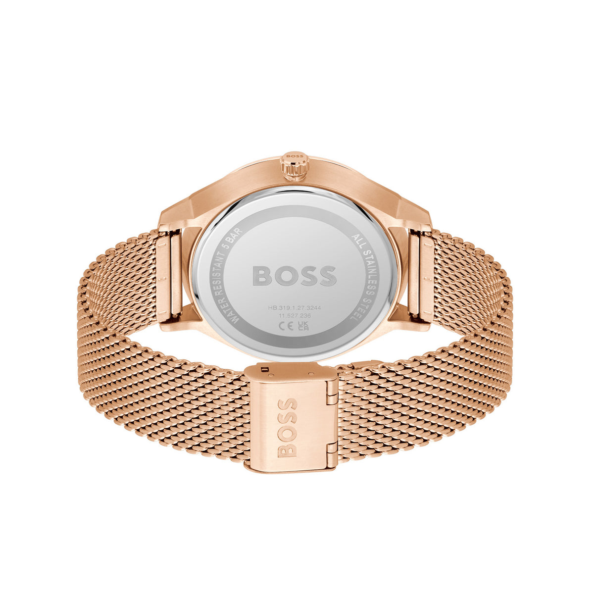 Hugo Boss Heren Horloge HB1514104 43 mm Rosékleurig