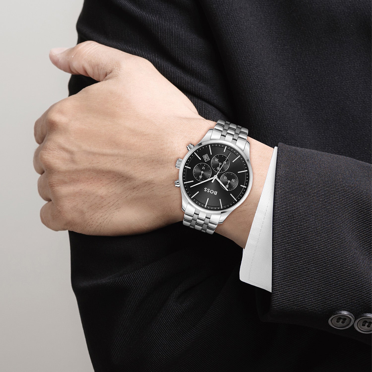 Hugo Boss Heren Horloge HB1514157 42 mm Zilverkleurig