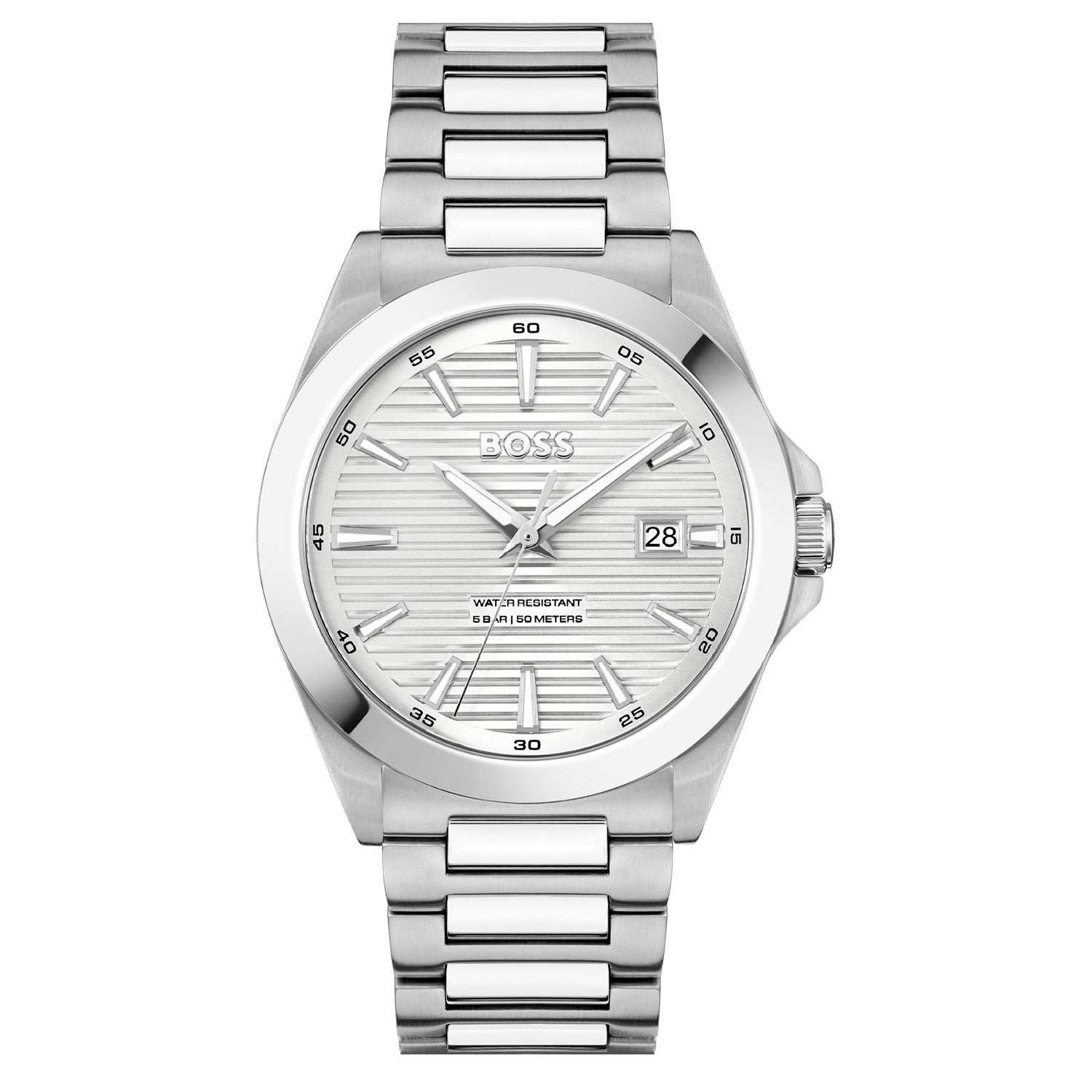 Hugo Boss Heren Horloge HB1514176 41 mm Zilverkleurig