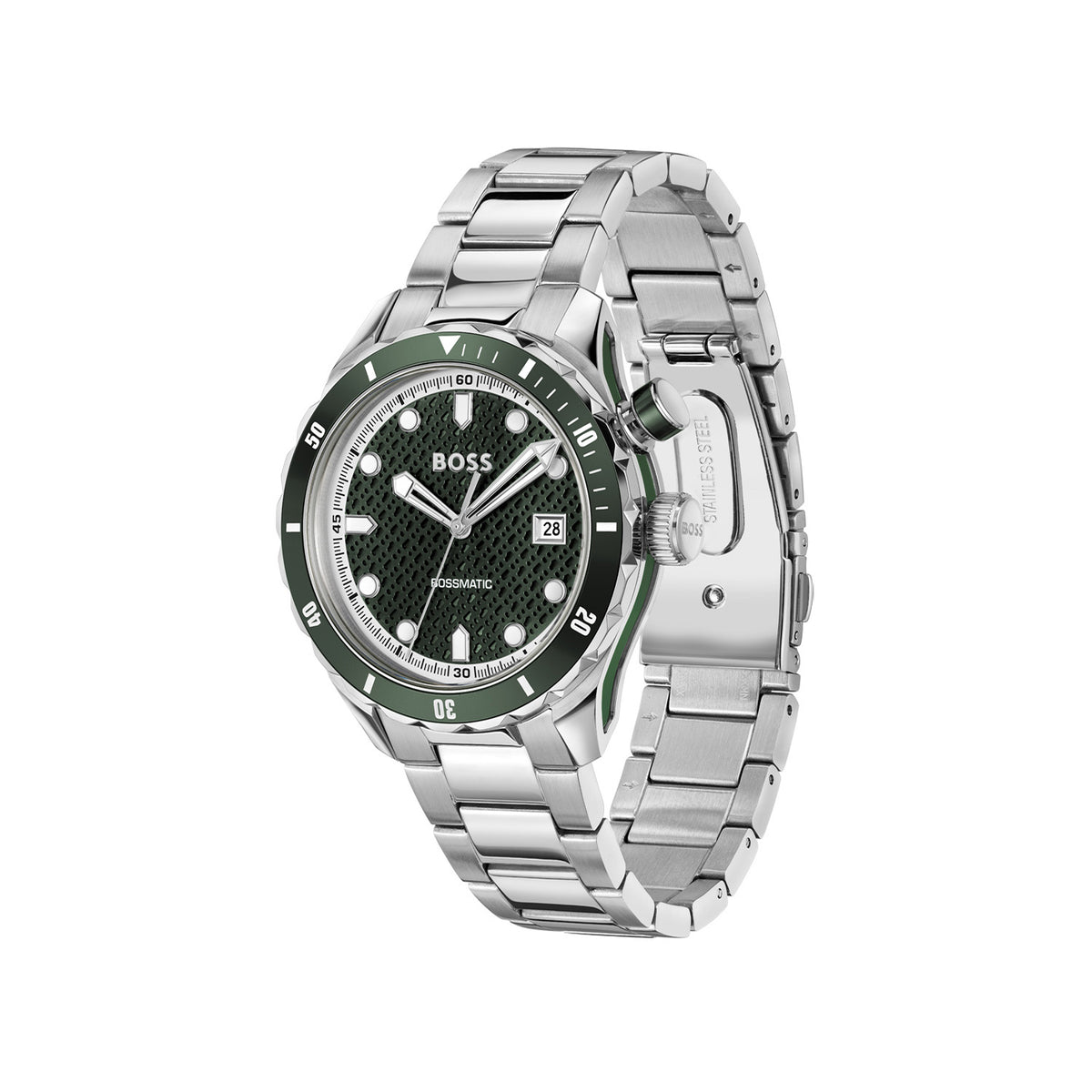 Hugo Boss Heren Horloge HB1514178 42 mm Zilverkleurig