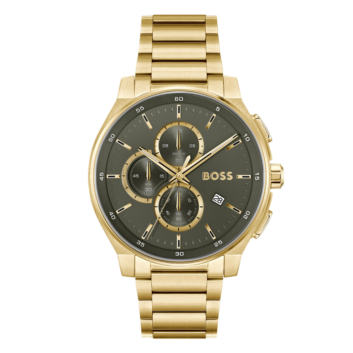 Hugo Boss Heren Horloge HB1514190 44 mm Goudkleurig