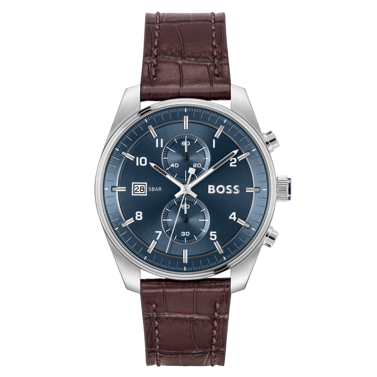 Hugo Boss Heren Horloge HB1514194 44 mm Zilverkleurig