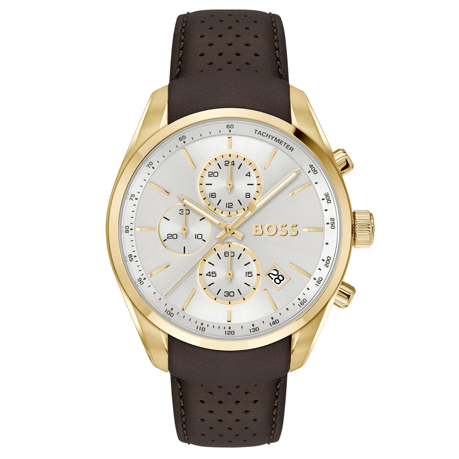 Hugo Boss Heren Horloge HB1514225 44 mm Goudkleurig