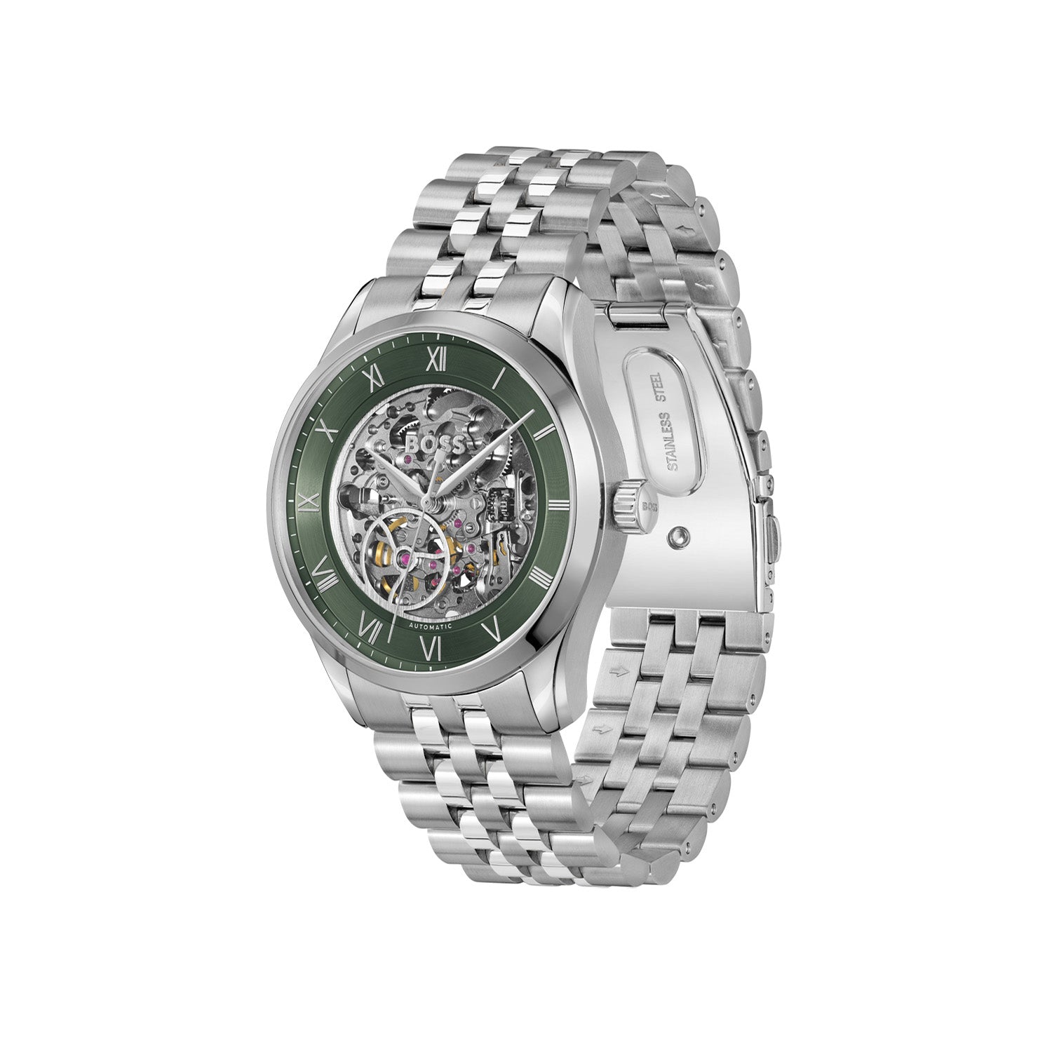 Hugo Boss Heren Horloge HB1514236 41 mm Zilverkleurig