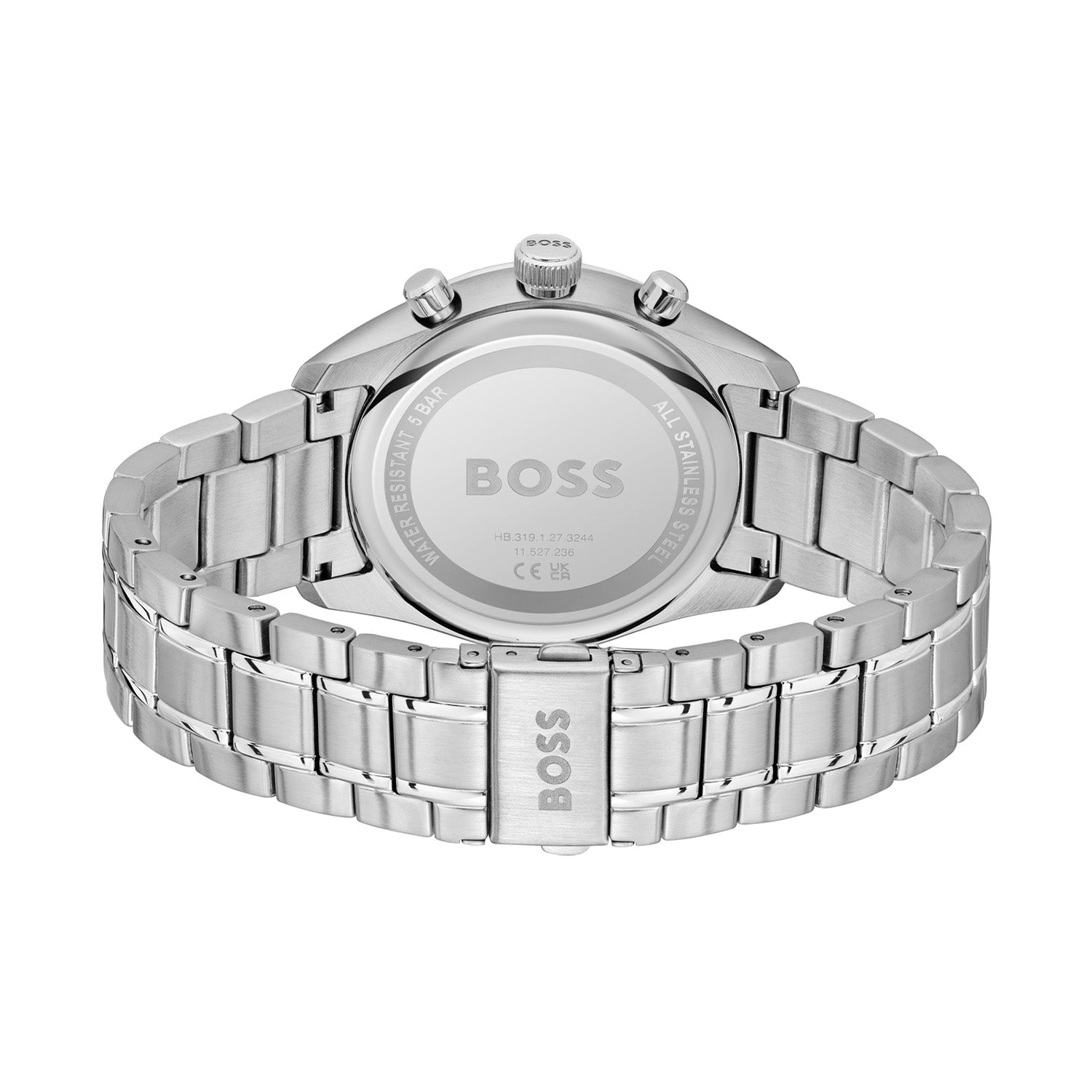 Hugo Boss Heren Horloge HB1514251 44 mm Zilverkleurig