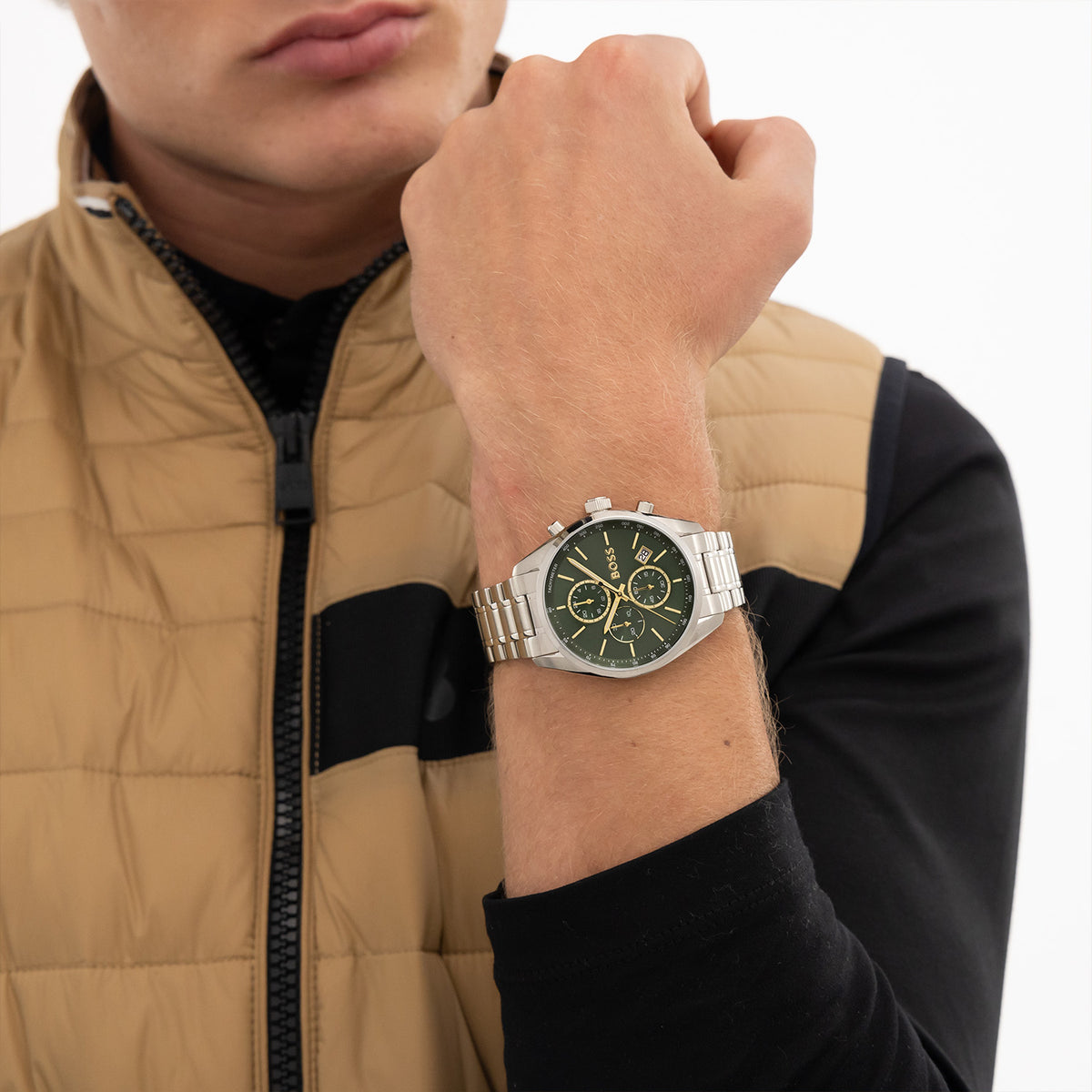 Hugo Boss Heren Horloge HB1514265 40 mm Zilverkleurig