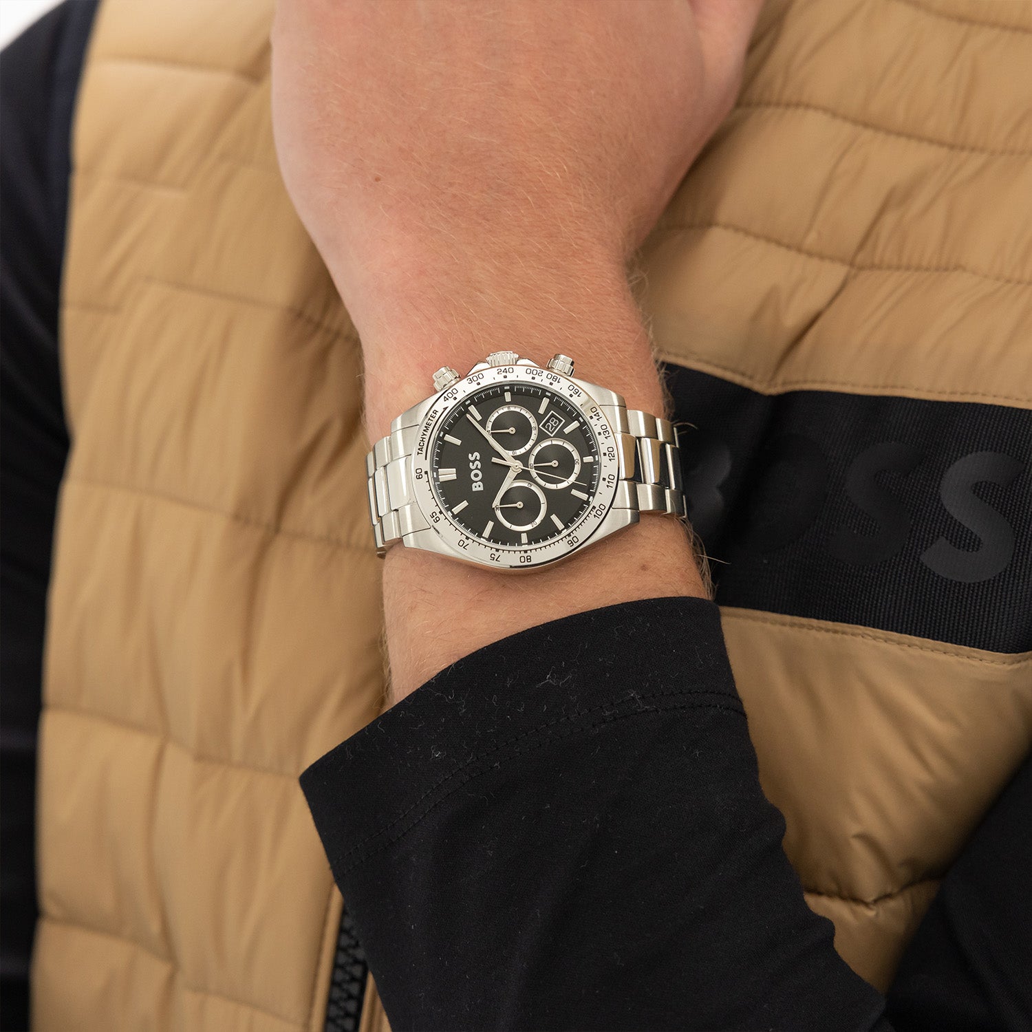 Hugo Boss Heren Horloge HB1514267 43 mm Zilverkleurig